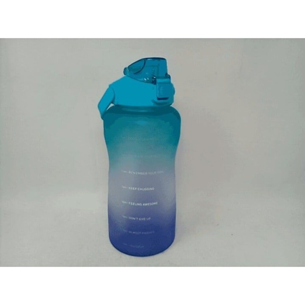 Large half gallon/64oz leakproof sports waterbottle (blue/purple gradient)